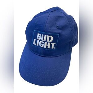 NWOT Bud Light Baseball Cap Adjustable Back in Blue one size, beer, gift,